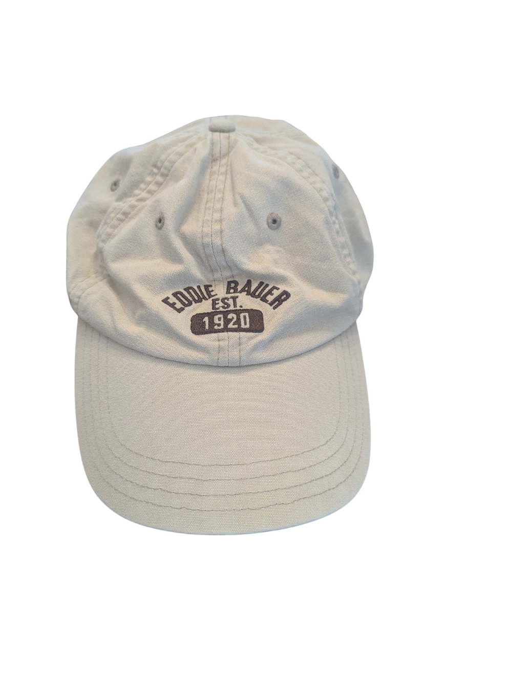 EUC Eddie Bauer Dad Cap Hat Khaki Cotton Adjustable